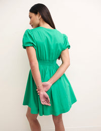 Green Jewel Mini Skater Dress