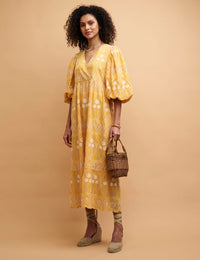 NC Boutique Yellow Broderie Anglaise Nora Midaxi Dress