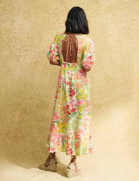 White Floral Wednesday Midi Dress