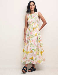 Watercolour Fruit Print Elora Midaxi Dress