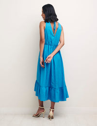 Blue Amy Sleeveless Midi Dress