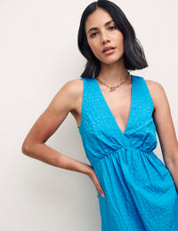 Blue Amy Sleeveless Midi Dress
