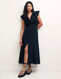 Petite Black Coco Midaxi Dress