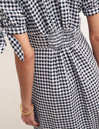 Black & White Gingham Alexis Midi Dress
