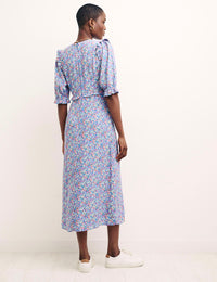 Ditsy Blue Felicia Midi Dress