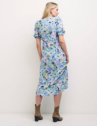 Blue Floral Felicia Midi Dress