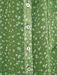 Floral Green Malika Midi Dress