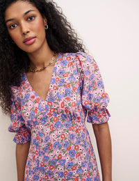 Pink Floral Petite Delilah Midi Dress