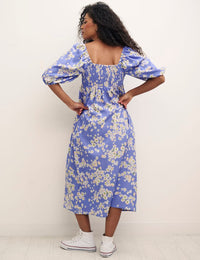 PEtite Blue Daisy Kylie Midi Dress