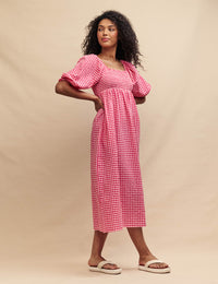 Pink & Light Pink Gingham Kylie Midi Dress