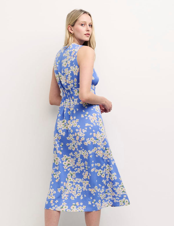 Blue Daisy Sandra Midi Shirt Dress