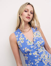 Blue Daisy Sandra Midi Shirt Dress