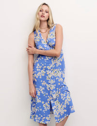 Blue Daisy Sandra Midi Shirt Dress