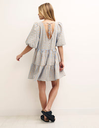 Blue and Orange Vienna Mini Dress