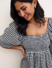 Black and White gingham Kylie Mini Dress