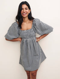 Black and White gingham Kylie Mini Dress