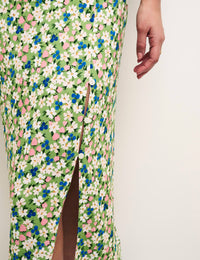 Green Floral Dylan T-Shirt Dress