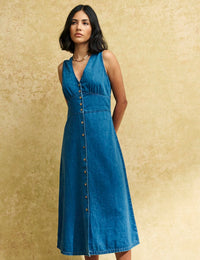 Denim Sandra Midi Dress
