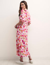 Big Floral Felicia Midi Dress