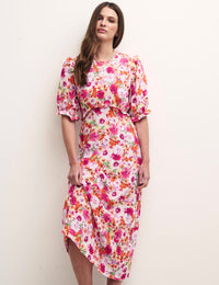 Big Floral Felicia Midi Dress