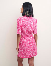 Pink Heart Print Daisy Mini Dress