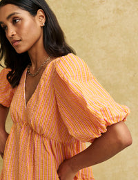 Orange Stripe Vienna Mini Dress