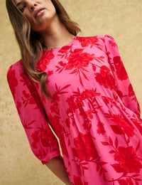 Pink Bloom Floral Rachel Midi Dress