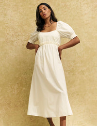 Cream Ginger Midi Dress