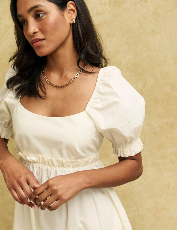 Cream Ginger Midi Dress