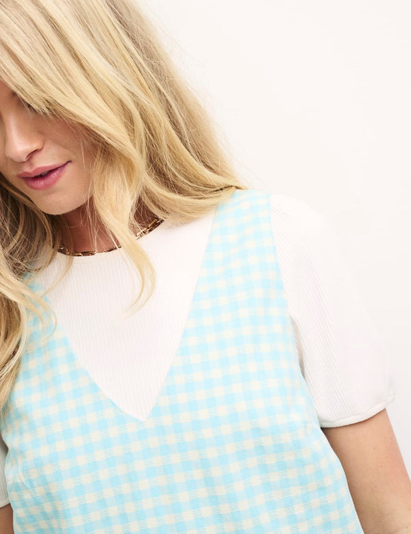 Blue Gingham Check Billie Pinny