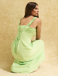 Lime Green Sweetheart Gill Midi Dress