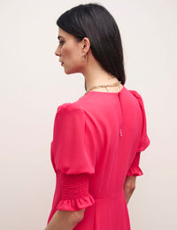 Pink Luna Chiffon Midi Dress