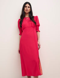 Pink Luna Chiffon Midi Dress
