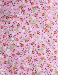 Pink Heart Print Luna Midi Shift Dress