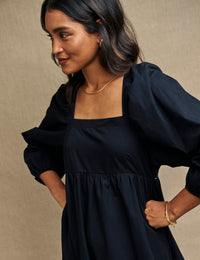 Black Long Sleeve Ayla Midi Dress