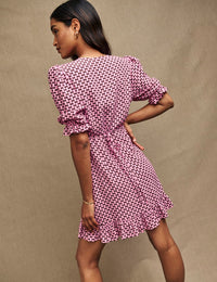 Pink Geo Delilah Mini Dress