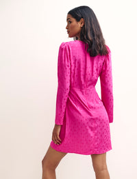 Pink Jacquard Katty Mini Dress
