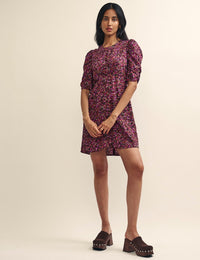 Purple Ditsy Floral Evie Mini Dress