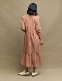 Brown Gingham Rachel Midi Dress