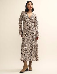 Animal Spot Print Maggie Midi Dress