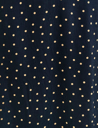 Black Spot Print Tallulah Midi Dress