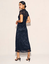 Black Lace Anya Midi Dress