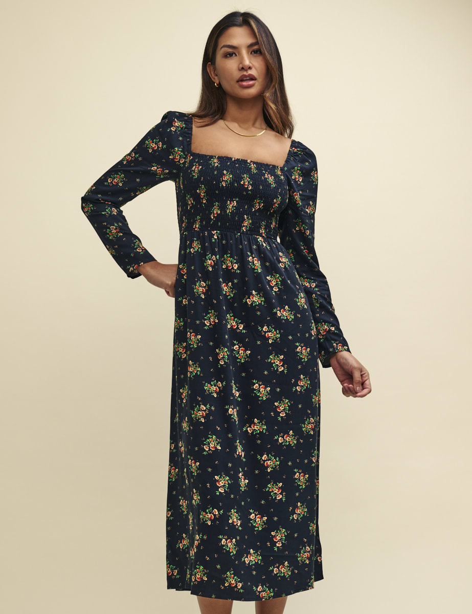 AMERI LIBERTY PATCHWORK BLK DRESS Sサイズ 【公式通販】