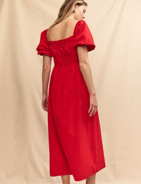 Red Kurtis Midi Dress