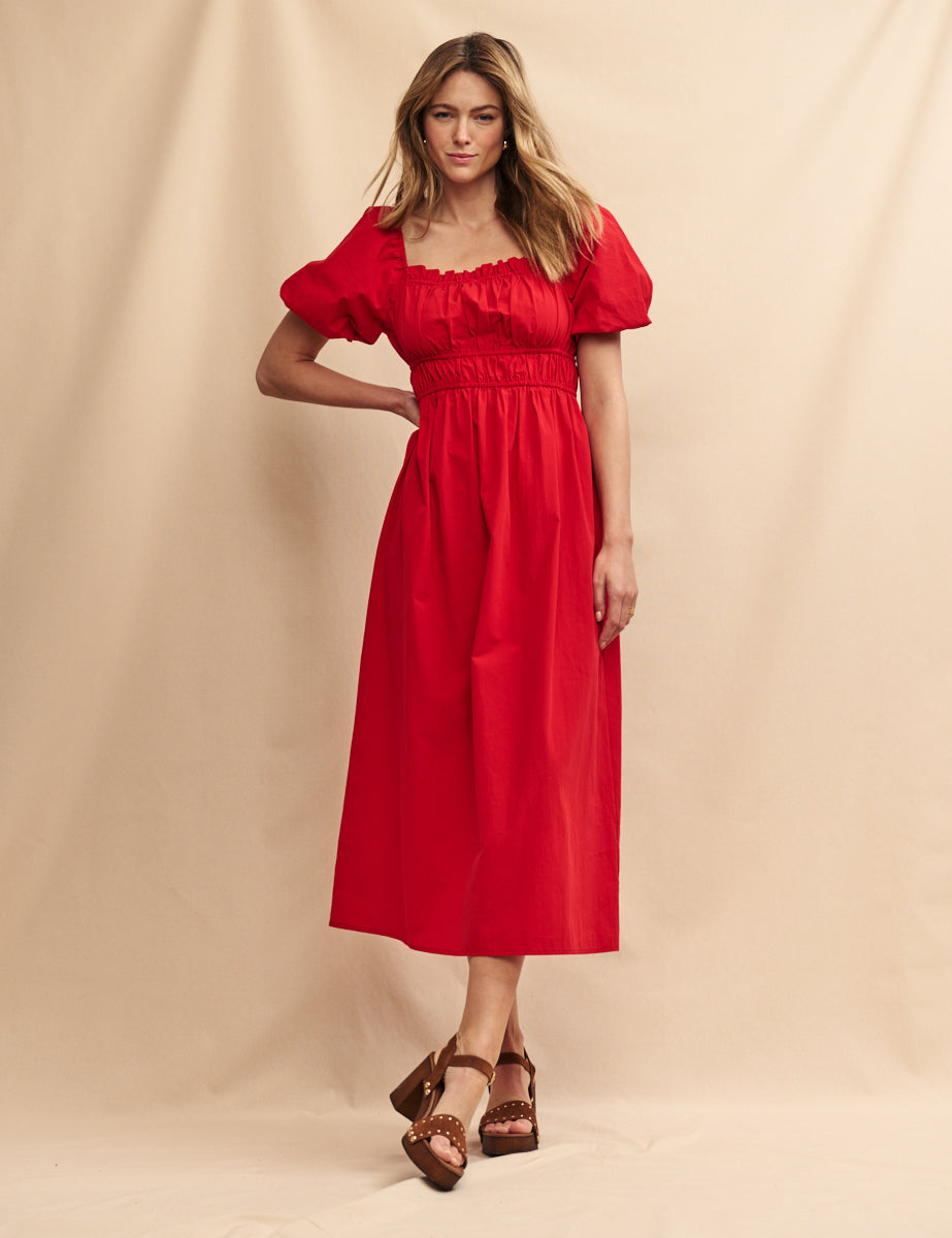 Red Kurti Midi Dress Red Kurti Midi Dress