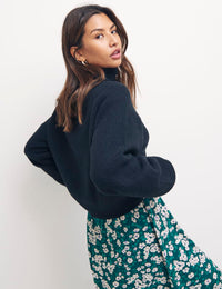 Black Roll Neck Jumper