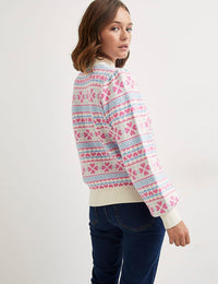 Multi Heart Jacquard Full Sleeve Jumper