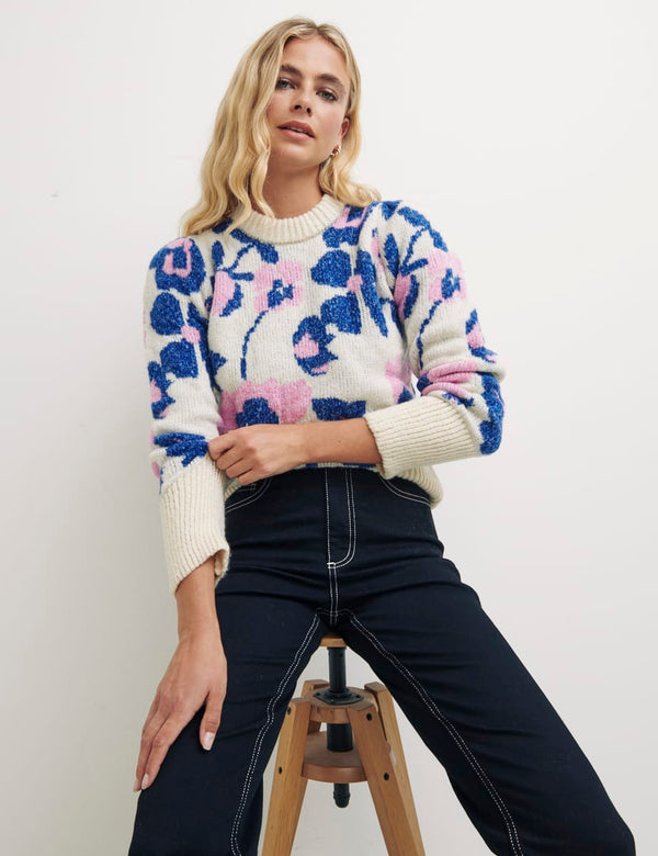 Multi Floral Tapestry Jacquard Jumper