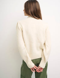 Cream Lofty Crew Neck Jumper