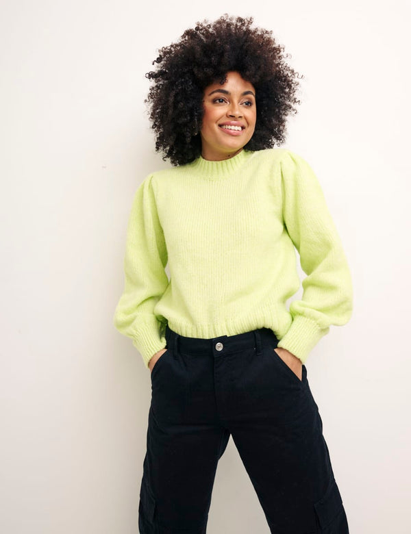 Green Lofty Crew Neck Jumper